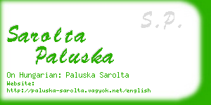 sarolta paluska business card